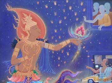 Buddhist Painting - Black Magic Defies Goddess CK Buddhism